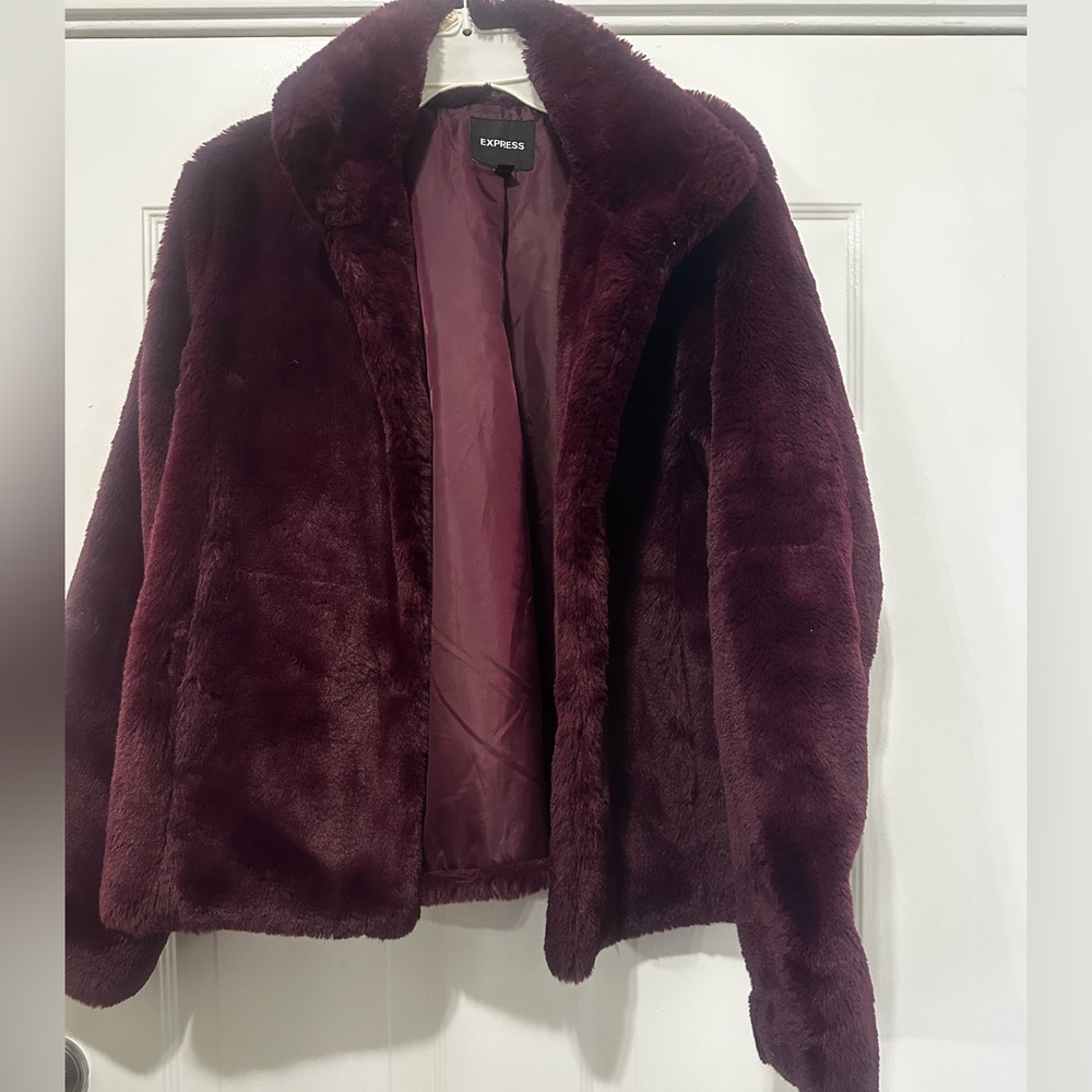Faux Fur Jacket sz L.